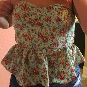 Floral tube top